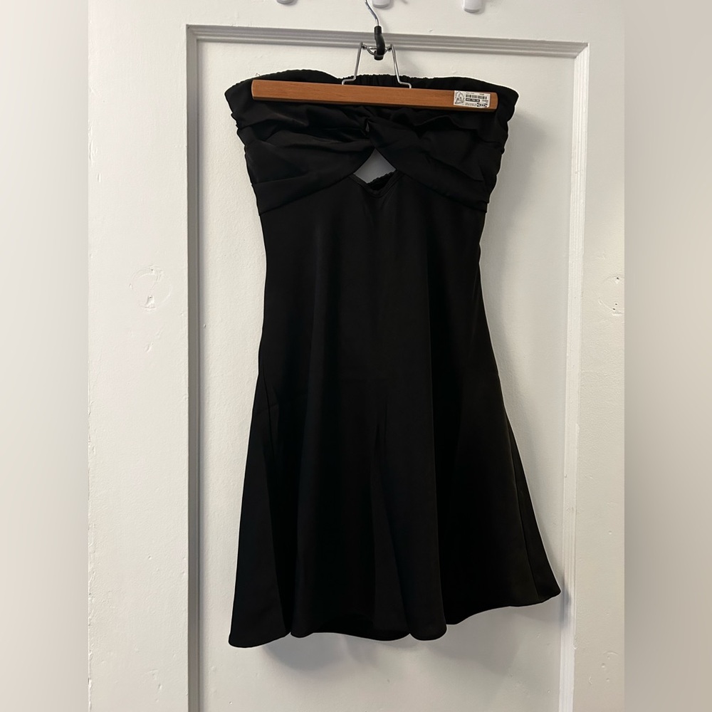 Black Strapless Mini Dress
